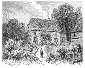 Johann Wolfgang Von Goethe Image Drucke: The Sessenheim rectory during Goethe's time