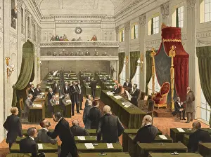 Historical Mural Painting Drucke: Session of the Second Chamber of States General