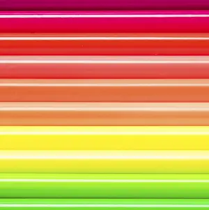 Rainbow Colored Pencils Drucke: Set of colored pencils folded horizontally as a background