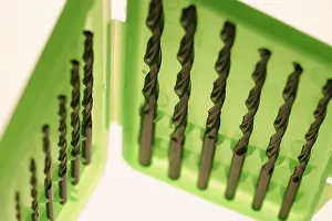 Handicraft Tools Drucke: Set of drill bits in plastic case