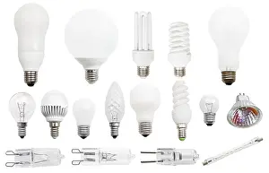 Bright Studio Lighting Drucke: Set of incandescent, compact fluorescent