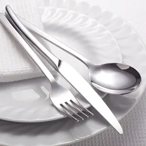White Kitchen Background Drucke: Set of kitchen object on a white background