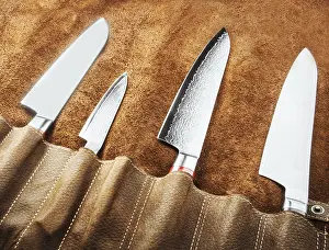Cook Knives Set Drucke: Set of professional cook tools