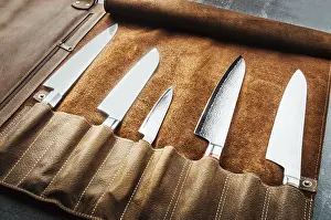 Symbolic Food Image Drucke: Set of professional cook tools