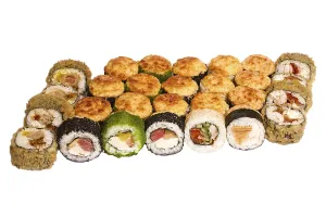 Sushi Set Drucke: Set of sushi set isolate on a white background