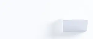 Uninhabited Workspace Drucke: Set of white stickers on a white table