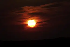 Deserted European Landscape Drucke: Setting Sun, Germany