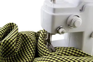 Sewing Shop Equipment Drucke: Sewing-machine at work