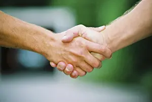 Close Up Image Drucke: Shake hands
