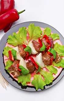 Barbecue Food Drucke: Shashlik
