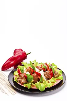 Grilled Lamb Skewers Drucke: Shashlik