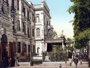 Vintage Cairo Photography Drucke: The shepheard's Hotel in Cairo