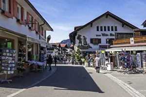 Central Europe Photography Tour Drucke: Shops on OststraBe in Oberstdorf