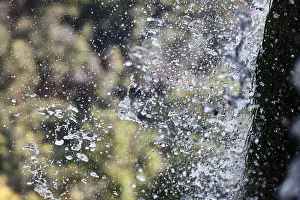 European Cascade Scenery Drucke: Short-term exposure of a waterfall