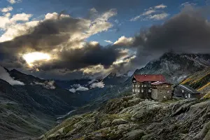 Atmospheric European Scene Drucke: Siegerlandhutte with dramatic cloudy sky
