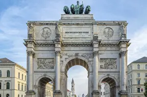 Triumphal Arch Design Drucke: The Siegestor (Victory Gate) in Munich