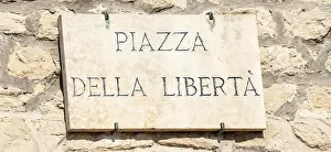 San Marino Drucke: Zeichen, Piazza della Liberta