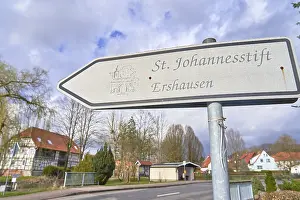 German Federal Republic Signs Drucke: Sign points in the direction of St