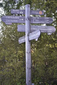 German Federal Republic Navigation Drucke: Signposts in the Harz Mountains
