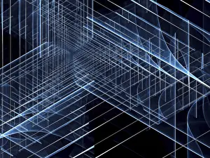 Fractal Geometry Design Drucke: Simple fractal background - abstract computer-generated image