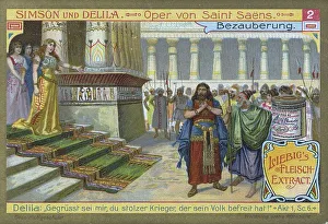 Opera House Illustration Drucke: Simson and Delila, opera by Saint Saens