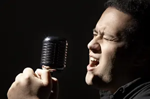 Male Musician Profile Drucke: Singer