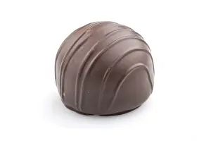Isolated White Background Food Drucke: Single chocolate candy isolated on white background