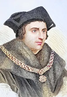 Thomas More Portrait Drucke: Sir Thomas More alias Saint Thomas More