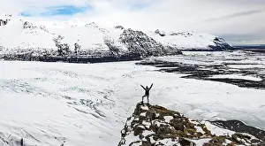 Icelandic Glacier Landscape Drucke: Skaftafellsjokull glacier