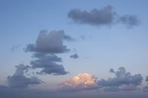 Cloudy Sky Germany Drucke: Sky with clouds in the evening light