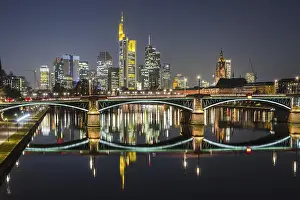 Frankfurt City View Drucke: Skyline, Ignaz-Bubis-Brucke
