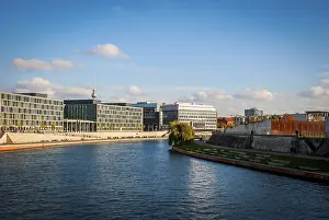 Berlin City Centre Drucke: Skyline of modern part of Berlin with recognizable Berlin tower