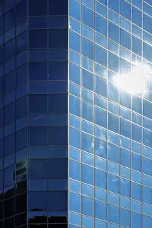 Rotterdam Skyscraper Drucke: Skyscraper building facade close up