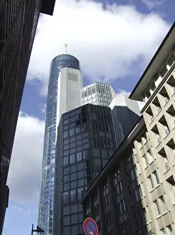 Contemporary German Architecture Style Drucke: Skyscraper, main tower, antenna