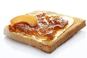 Apricot Jam Drucke: Slice of toast, toasted slice of bread