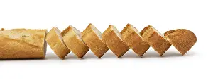 Breakfast Food Drucke: Sliced bread isolated on a white background