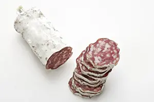 Salami Sausage Drucke: Sliced salami