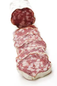 Salami Sausage Drucke: Sliced salami
