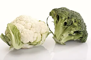 Cauliflower Nutrition Drucke: Small cauliflower and broccoli
