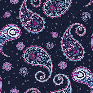 Vector Floral Design Drucke: Small floral paisley vector pattern