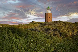 German Coastline Photography Drucke: Small lighthouse, Quermatenfeuer
