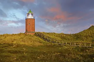 North Frisia Landscape Drucke: Small lighthouse, Quermatenfeuer