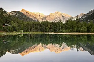 Austrian Mountain Scenery Drucke: Small Odsee with reflection