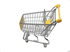 Empty Shopping Trolley Drucke: Small empty shopping trolley