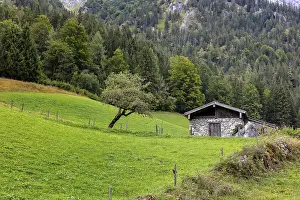 Southern Germany Home Drucke: Small stone hut by the wayside