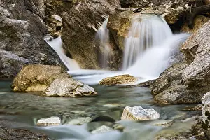 Time Exposure Waterfalls Drucke: Small waterfall, Garnitzenklamm