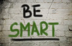 Symbolic Image Meaning Drucke: Be Smart Concept