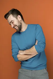 Handsome Man Drucke: Smiley handsome man posing 5