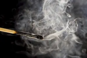Studio Shot Of Smoke Drucke: Smoking match