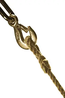 Studio Still Life Photography Drucke: Snap hook and rope